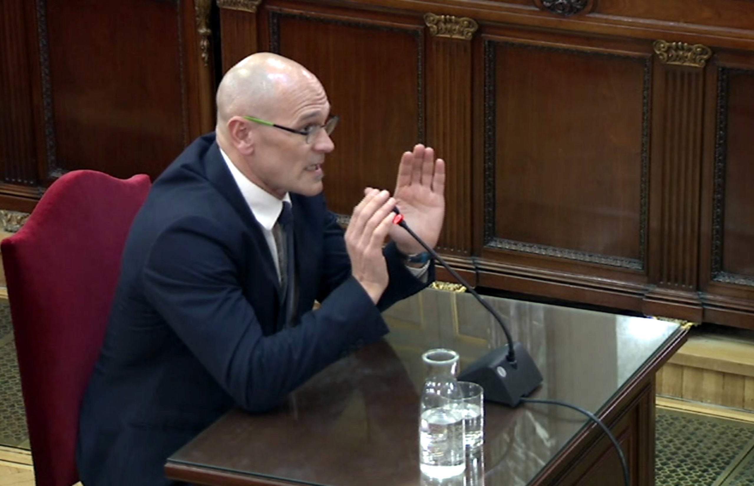 Romeva ha situat la sentència del Tribunal Constitucional sobre l'Estatut del 2010 com un moment de 'ruptura emocional profunda'. / SENYAL TRIBUNAL SUPREM