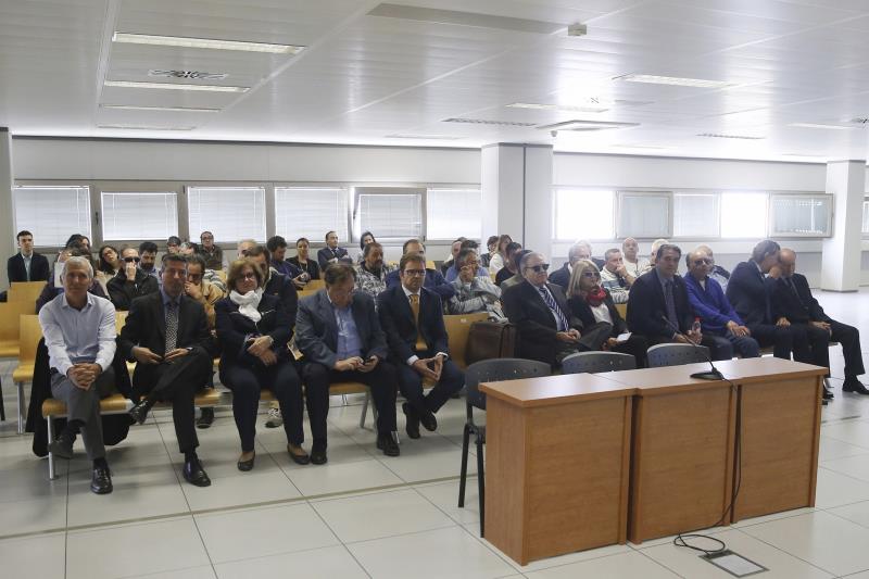 Imatge dels condemnats pel cas Terra Mítica en una de les sessions del judici celebrat durant el 2016. / EFE