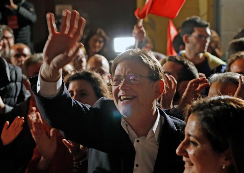 El socialista Ximo Puig ha aconseguit recuperar la confiança ciutadana en el PSPV cosa que li permetrà repetir com a president de la Generalitat durant la pròxima legislatura, amb Compromís i Unides Podem-EUPV com a socis./ EFE