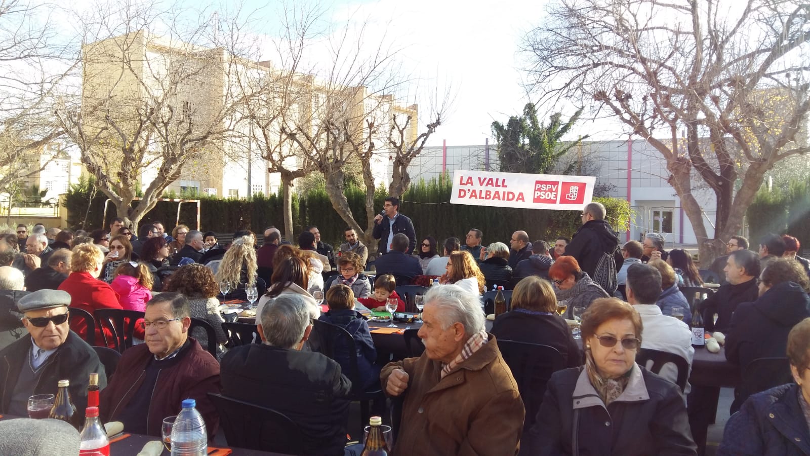 Jorge Rodríguez, en un acte amb militants i simpatitzants socialistes de la Vall d'Albaida. / PSPV
