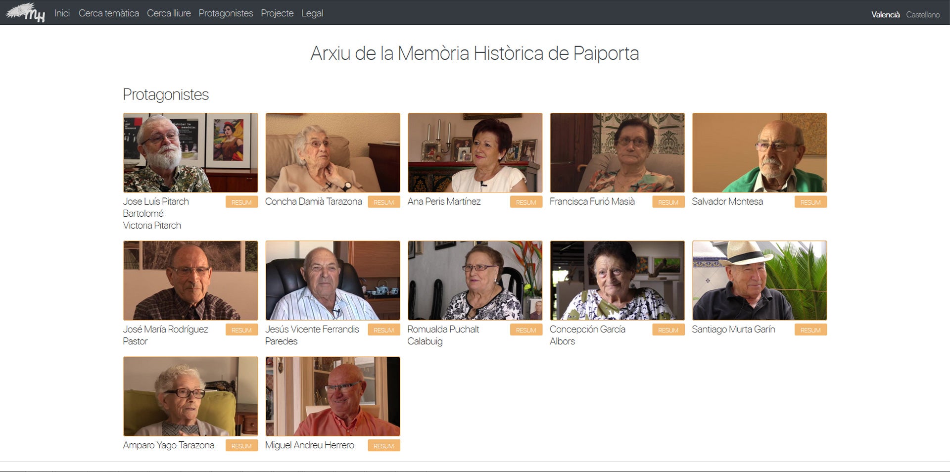 La pàgina web permet consultar les entrevistes per conceptes. / AJUNTAMENT DE PAIPORTA