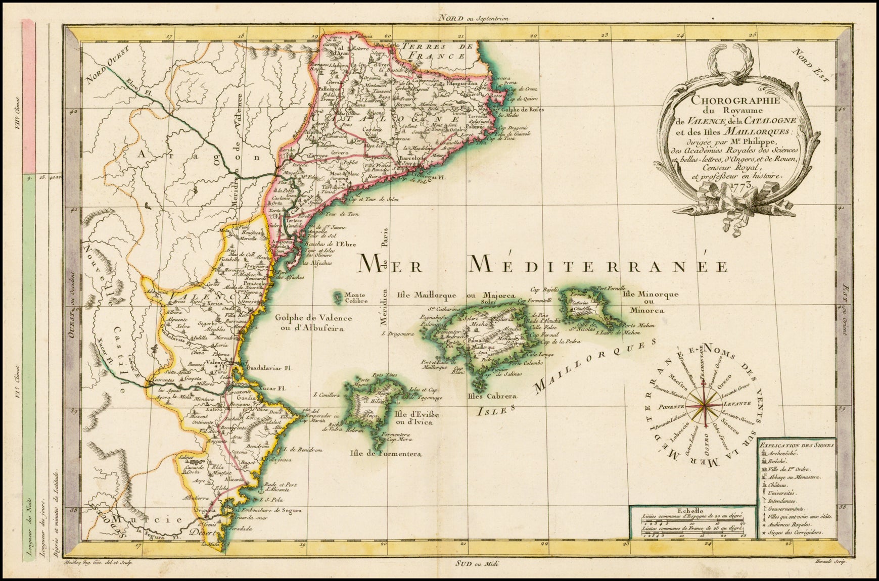 Els Països Catalans han estat una realitat percebuda i reconeguda històricament, com comprovem en aquest mapa francès de 1787: 'Chorographie du Royaume de Valence, de la Catalogne et des Isles Maillorques'.