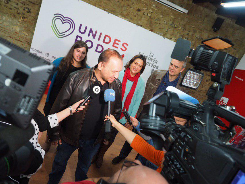 Unides Podem-EUPV ha començat la campanya a la seu d'Esquerra Unida 'amb uns ànims enormes d'eixir a guanyar'. / PODEM