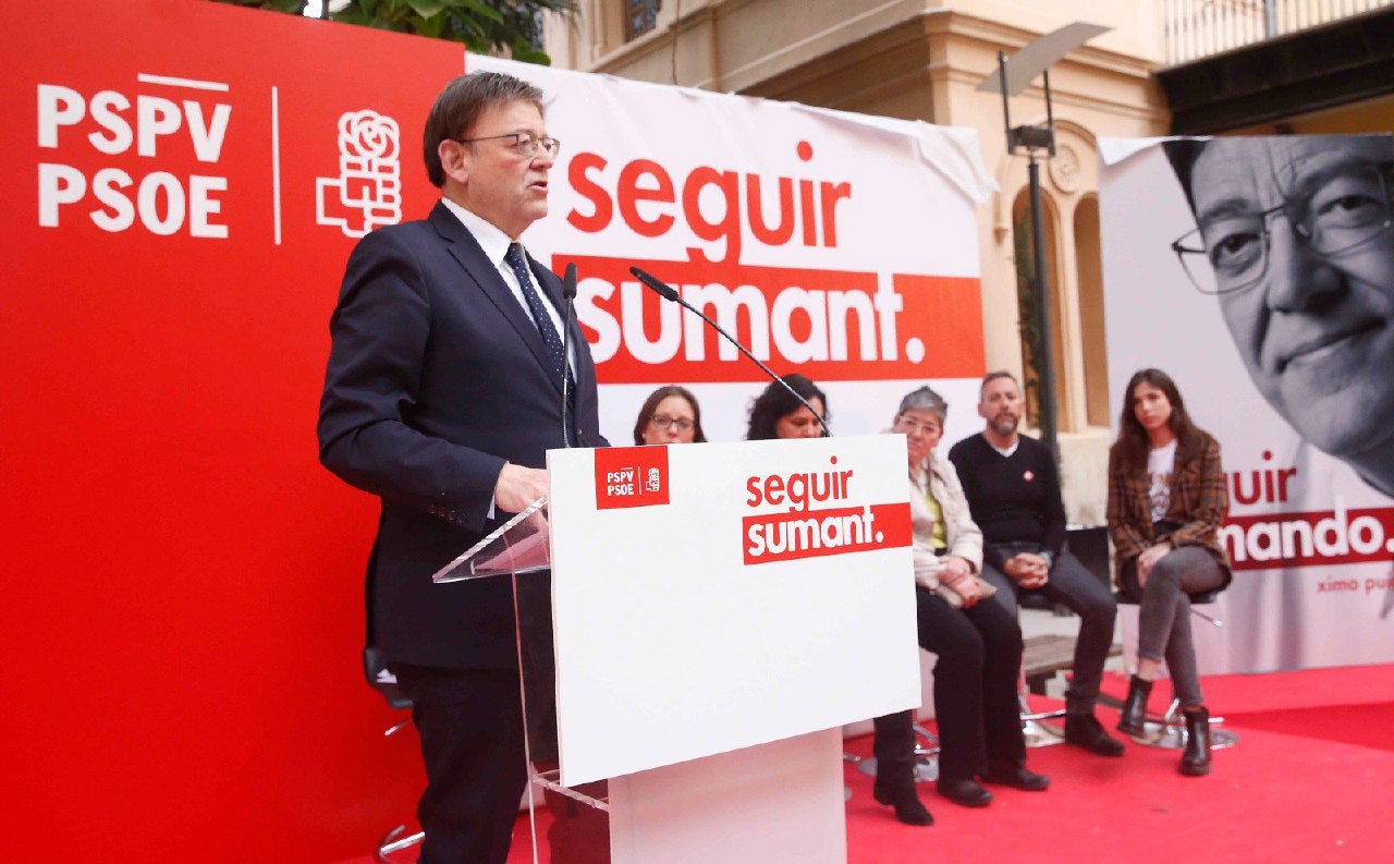 Ximo Puig: 'És el moment de continuar treballant, d'estar amb els peus a terra; és el moment de seguir sumant'. / PSPV