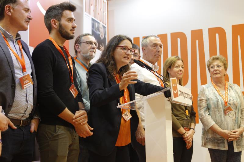 Compromís ha obtingut 17 diputats a les Corts Valencianes en les eleccions del 28 d'abril que permetran sumar una majoria progressista junt amb els del PSPV i Unides Podem-EUPV. / EFE