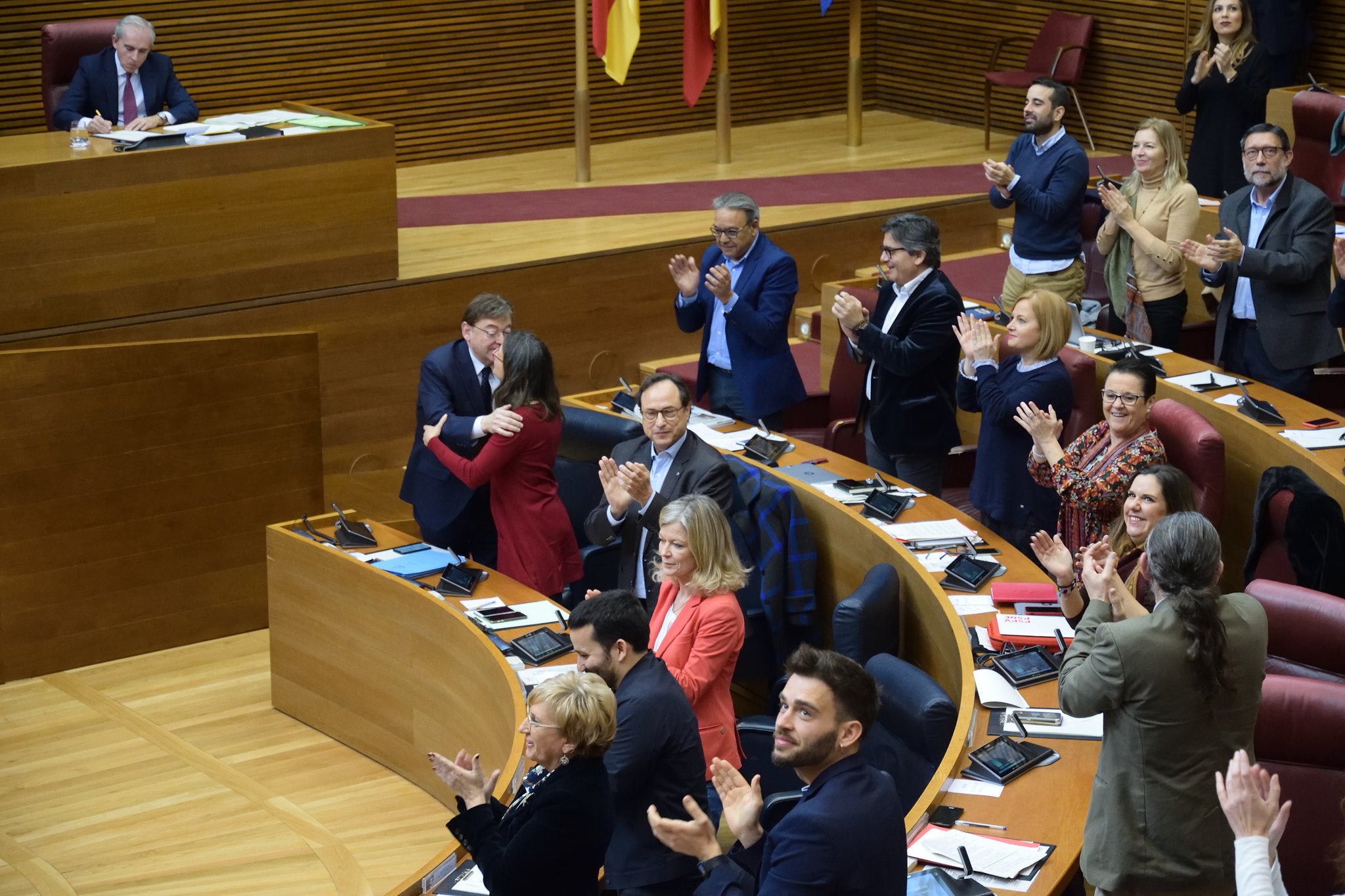 Les negociacions per a conformar el Botànic 2.0 hauran d'esperar a tancar un acord per a configurar la Mesa de les Corts. / INMA CABALLER / CORTS