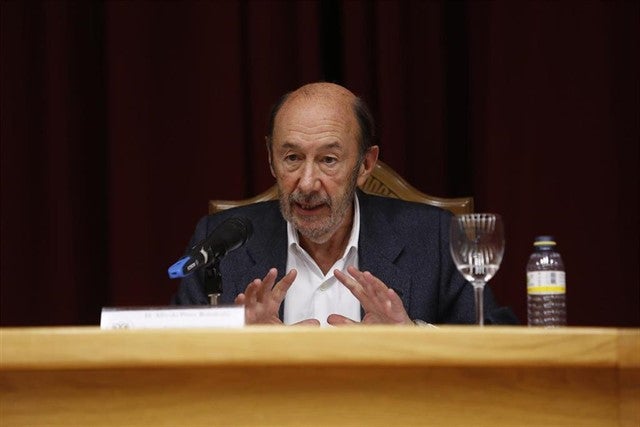 Pérez Rubalcaba va ser vicepresident del govern espanyol i ministre de l'Interior. Actualment exercia la docència. / EUROPA PRESS