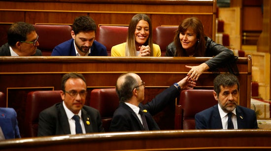 La presidenta del Congrés, Meritxell Batet, ha confirmat que els diputats de Junts per Catalunya no tindran grup propi al Congrés i estaran al grup mixt. / JAVIER BARBANCHO