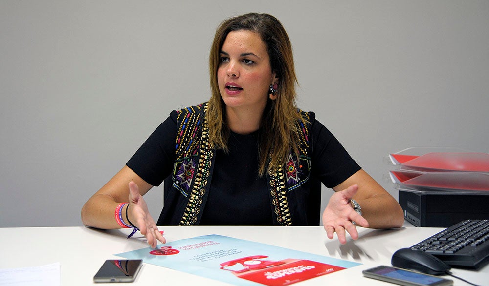 Sandra Gómez considera 'innegociable' la seua proposta d'un lideratge compartit amb Joan Ribó. / DANIEL GARCÍA-SALA
