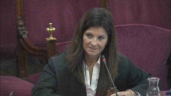 L'advocada de l'Estat Rosa María Seoane durant l'informe final, el 4 de juny del 2019. / SENYAL TRIBUNAL SUPREM