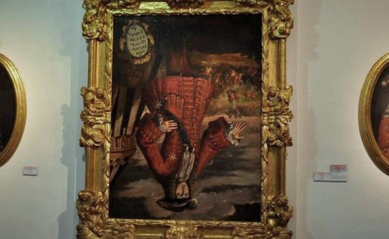 Quadre de Felip V penjat a Xàtiva