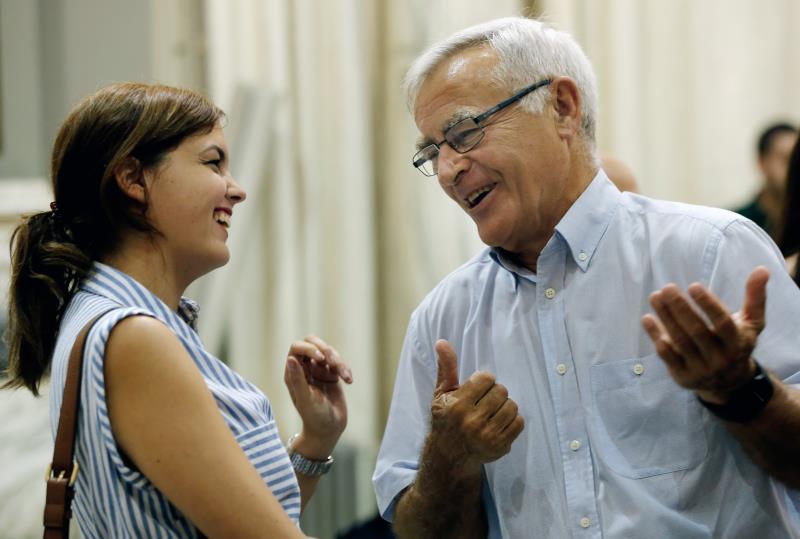 Aquest divendres, el PSPV de València va proposar iniciar les converses per a constituir el futur govern de La Nau amb Compromís després que els candidats de totes dues formacions polítiques, Sandra Gómez i Joan Ribó, mantinguen una primera trobada. Imatge d'arxiu. / EFE