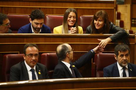 Els advocats del Congrés consideren que la majoria absoluta de la cambra baixa espanyola no s'ha de modificar tot i la suspensió dels quatre diputats independentistes presos. / JAVIER BARBANCHO