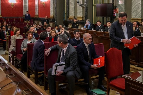 Segons confirmen fonts judicials, els magistrats donaran via lliure a poder retornar a Lledoners els presos Oriol Junqueras, Raül Romeva, Joaquim Forn, Jordi Sànchez, Jordi Turull, Josep Rull i Jordi Cuixart; a Mas d'Enric, Carme Forcadell, i a Puig de les Basses, Dolors Bassa. / POOL EFE