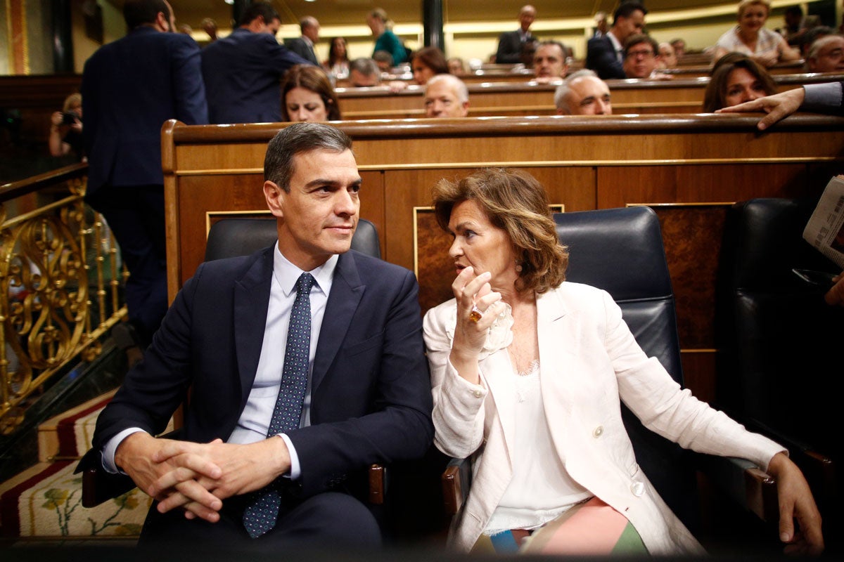 Després del fracàs –ja previst– en la primera votació de la investidura assumeixen que toca als socialistes moure fitxa i fer una nova oferta d'encaix de Podem en el govern espanyol. / EDUARDO PARRA, EUROPA PRESS