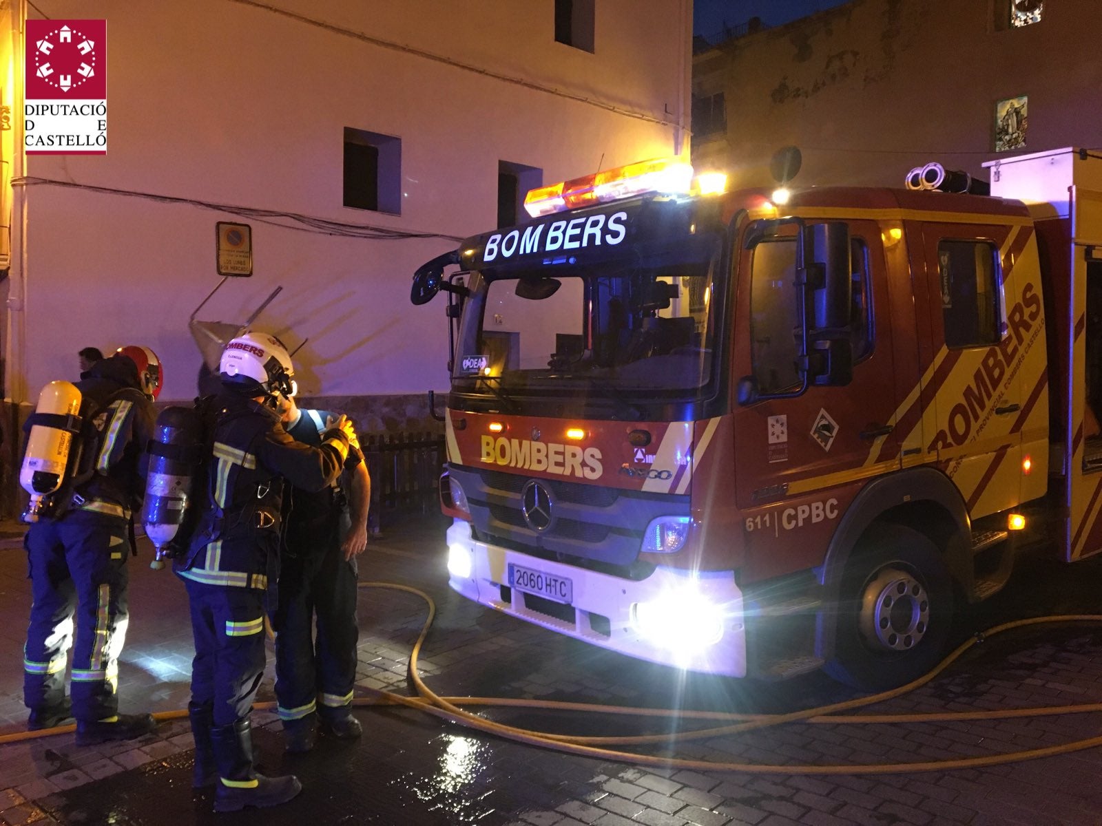 El foc va provocar l'explosió d'una canonada i l'expansió del fum per tot l'hotel. / DIPUTACIÓ DE CASTELLÓ