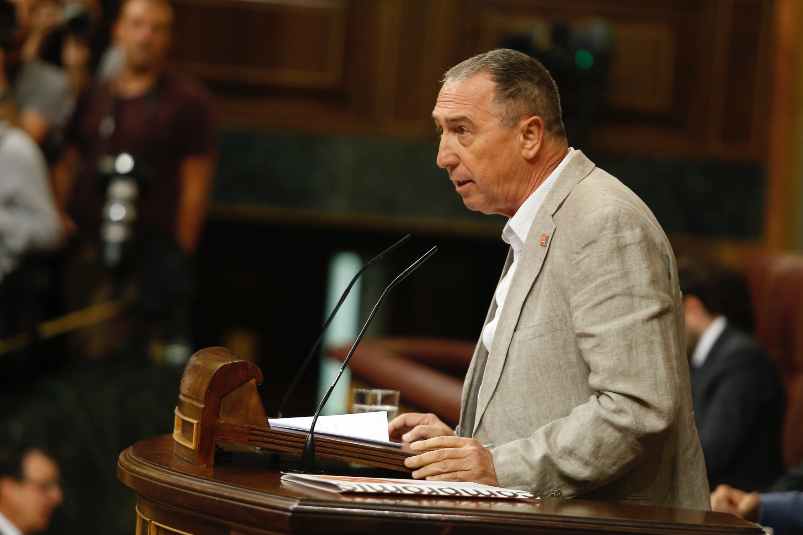 El diputat de Compromís, Joan Baldoví, creu que unes noves eleccions serien perjudicials per a l'esquerra. / CONGRESO