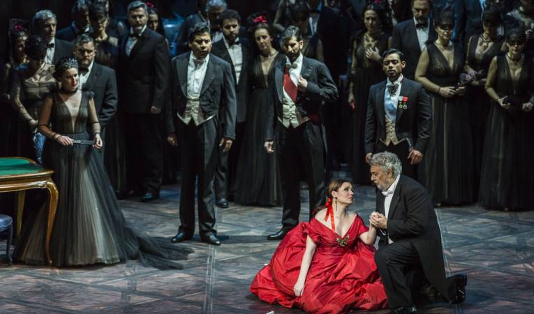 Plácido Domingo en la interpretació de 'La Traviata' al Palau de les Arts. / DIARI LA VEU 