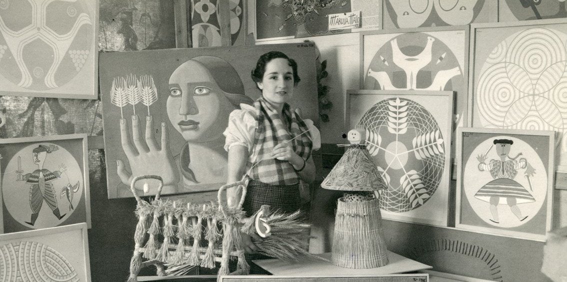 Maruja Mallo al seu estudi de Madrid, 1936 (detall)