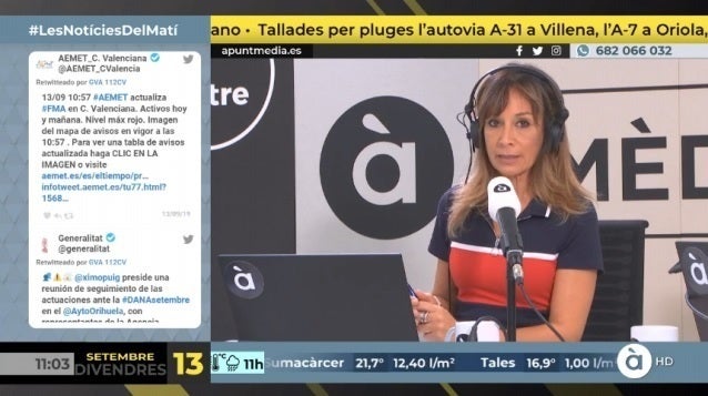 L'espai presentat per Clara Castelló va aconseguir mantindre's durant tota la franja, de 7.00h a 14.00h, amb un 10,7 % de quota divendres i un 9,2% de quota el dia anterior, dijous. / À PUNT