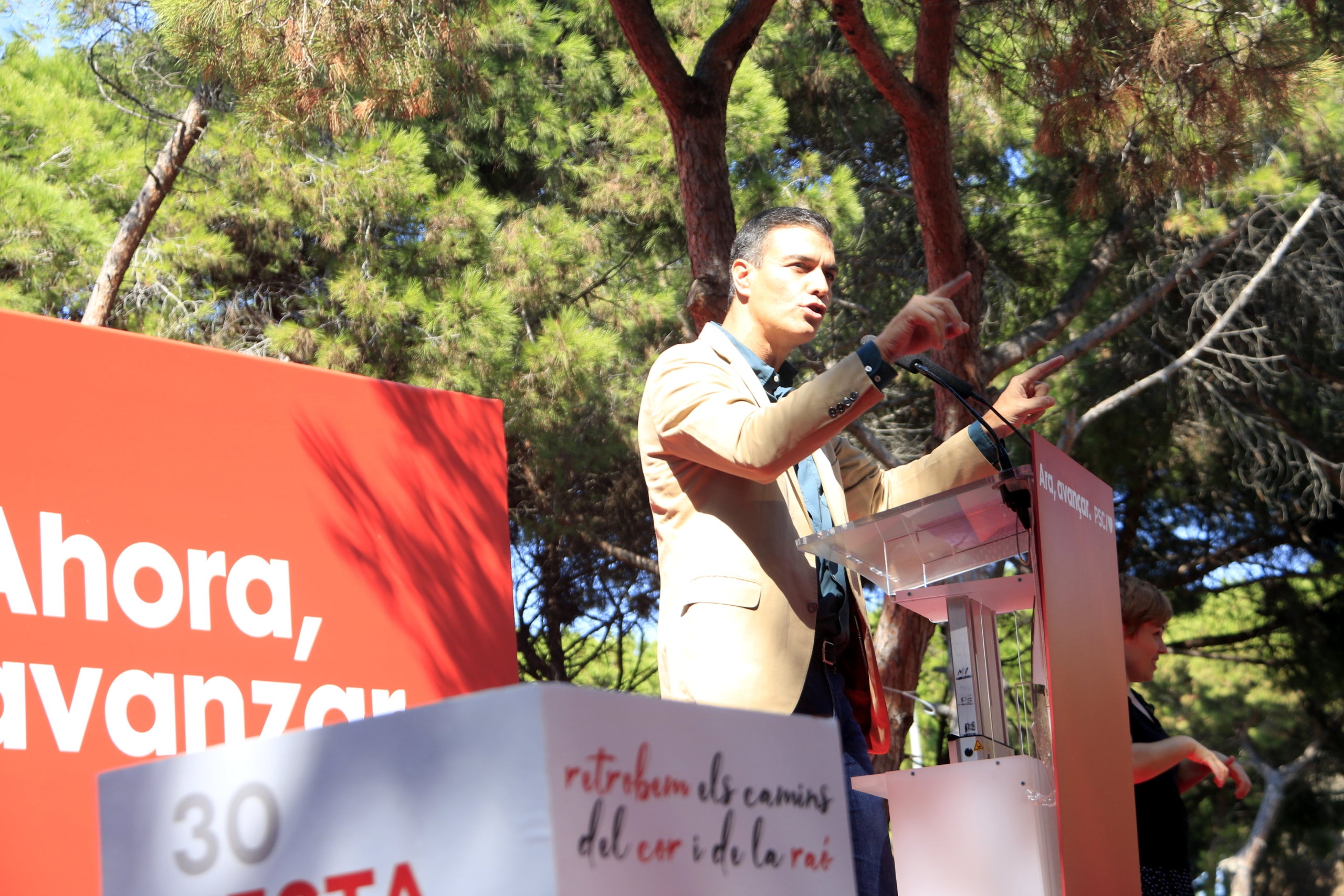 Sánchez ha realitzat un acte de precampanya a Catalunya. / ACN