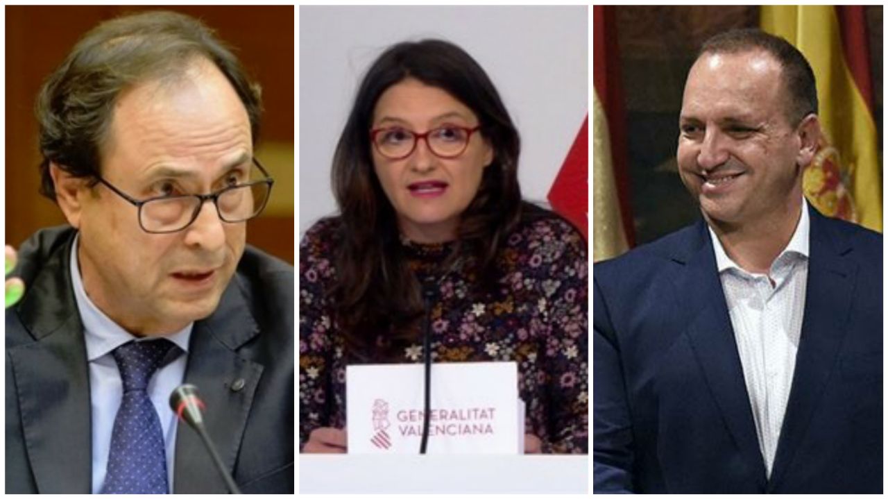 El conseller d'Hisenda, Vicent Soler, la vicepresidenta Mónica Oltra, i el vicepresident, Rubén Martínez-Dalma en unes imatges d'arxiu. / EFE