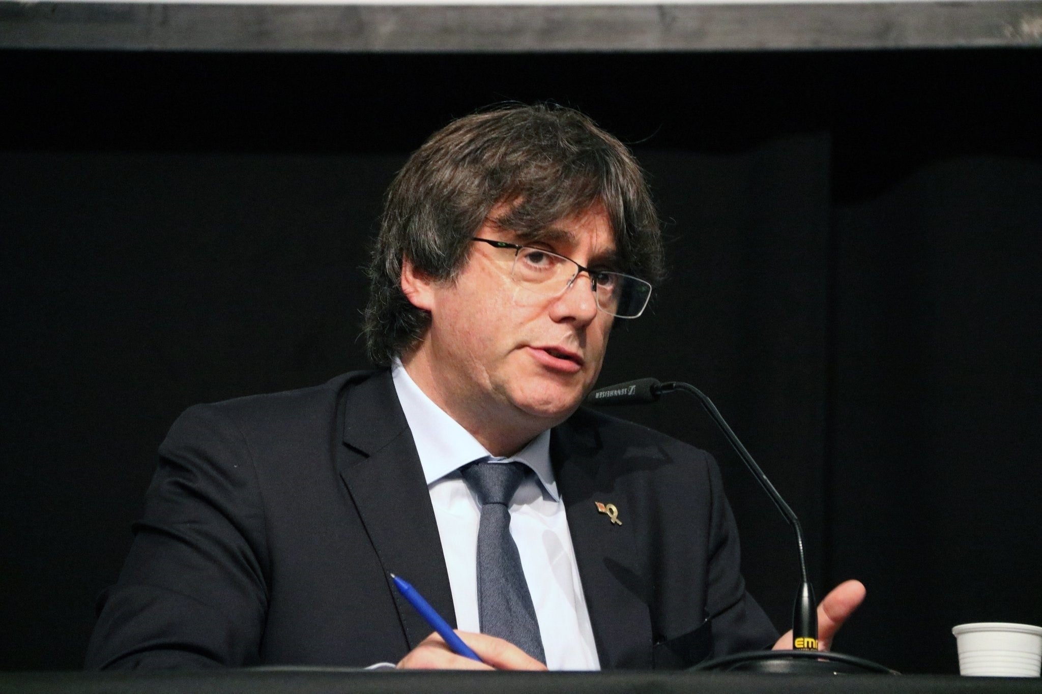 Puigdemont ha comparegut des de la delegació catalana del govern davant la Unió Europea. / JUNTSXCAT 