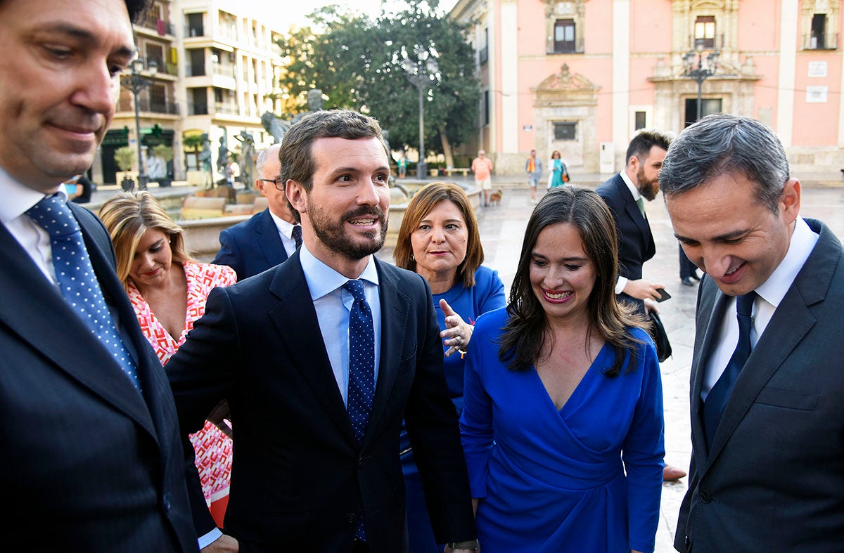 Casado ha aprofitat la seua estada a València per a desgranar els seus compromisos electorals. / DANIEL GARCÍA-SALA