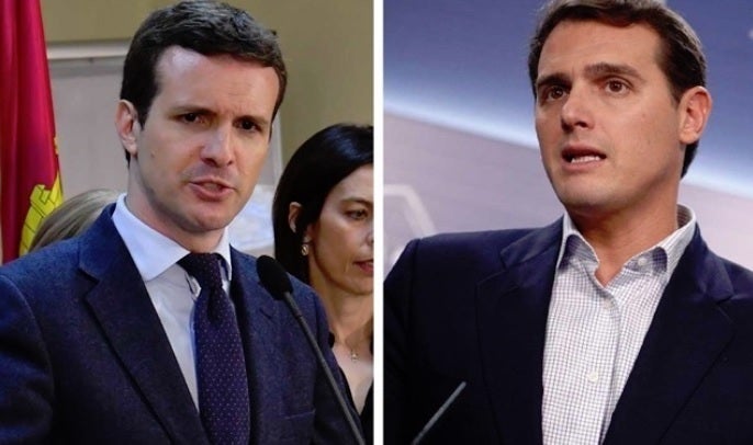 Casado i Rivera demanen a Sánchez que actue davant les mobilitzacions per la sentència. / EUROPA PRESS