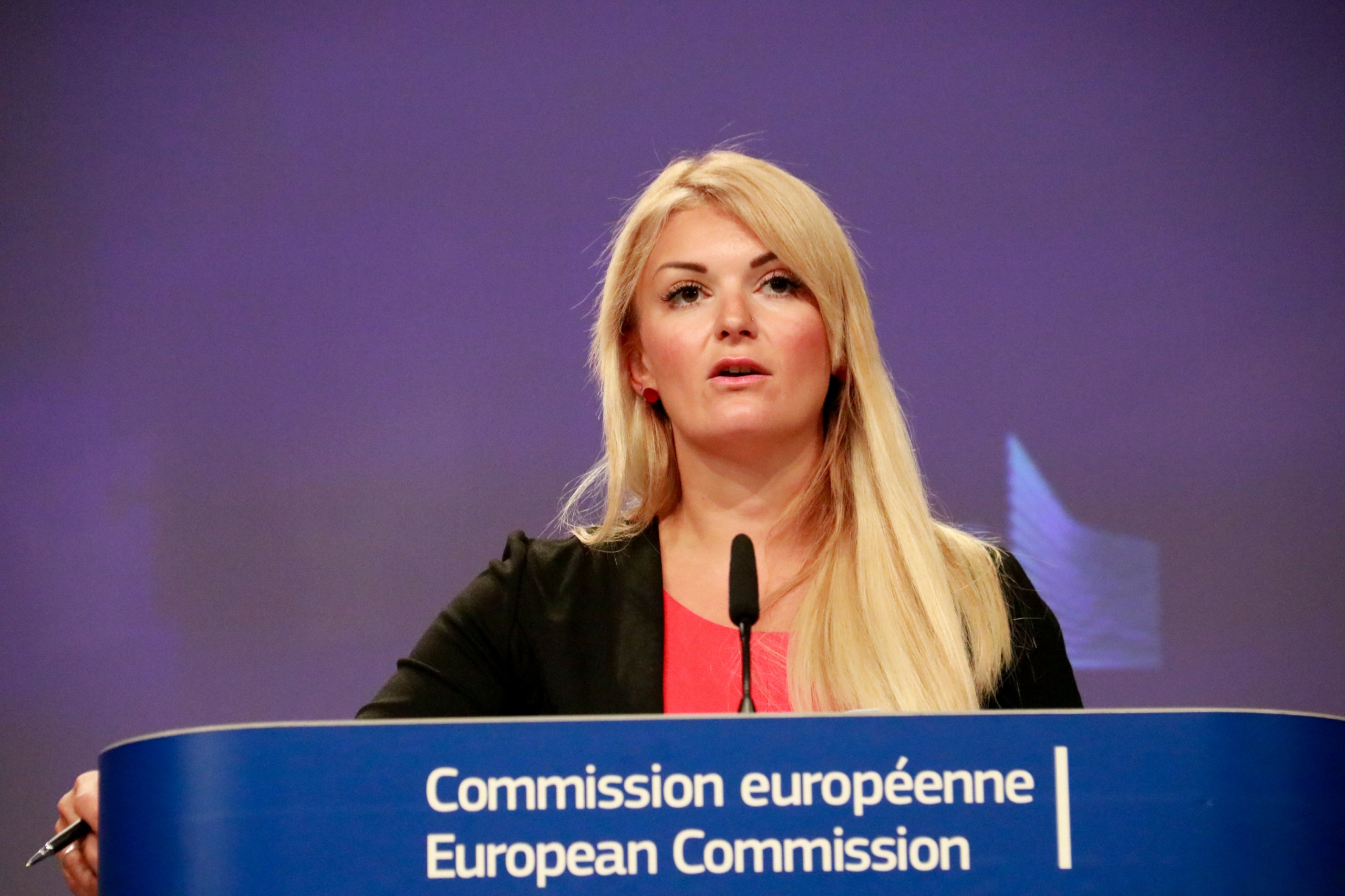 La portaveu de la Comissió Europea, Mina Andreeva, ha assegurat que des de la institució no els correspon 'posicionar-se'. / BLANCA BLAY