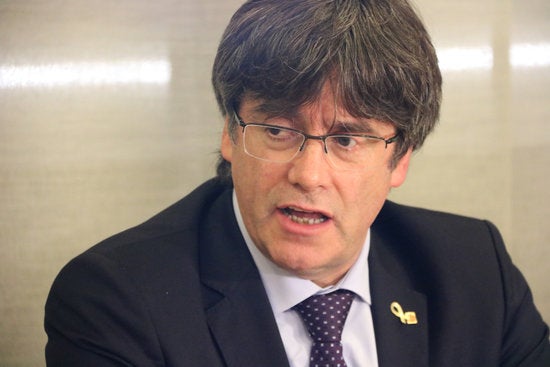 L'expresident català Carles Puigdemont ha acudit aquest divendres a la seu de la Fiscalia de Brussel·les. / NATALIA SEGURA / ACN