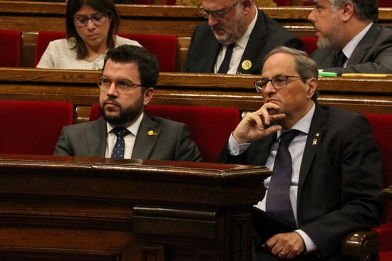 Torra ha remarcat que no cal ser independentista, sobiranista o catalanista per a veure que la sentència és una 'vergonya inaguantable'. / ACN