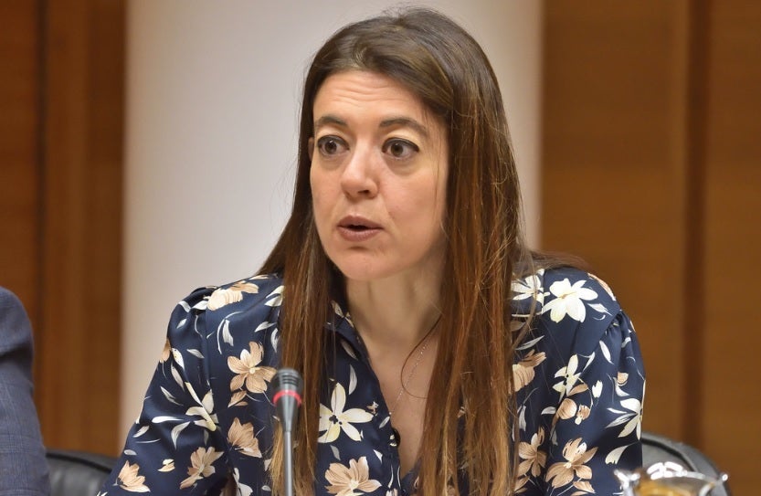 Carolina Pascual ha comparegut aquest dimecres a les Corts per a informar dels comptes del seu departament per al pròxim exercici. / I. CABALLER, CORTS