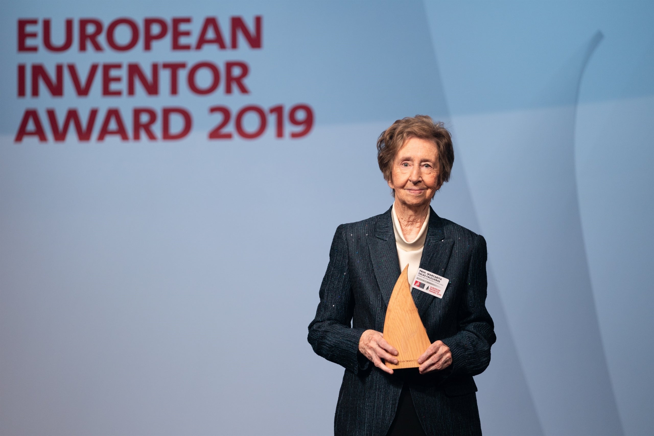 
El juny passat, Margarita Salas va rebre a Viena el premi a l'Inventor de l'any 2019. OFICINA EUROPEA DE PATENTS