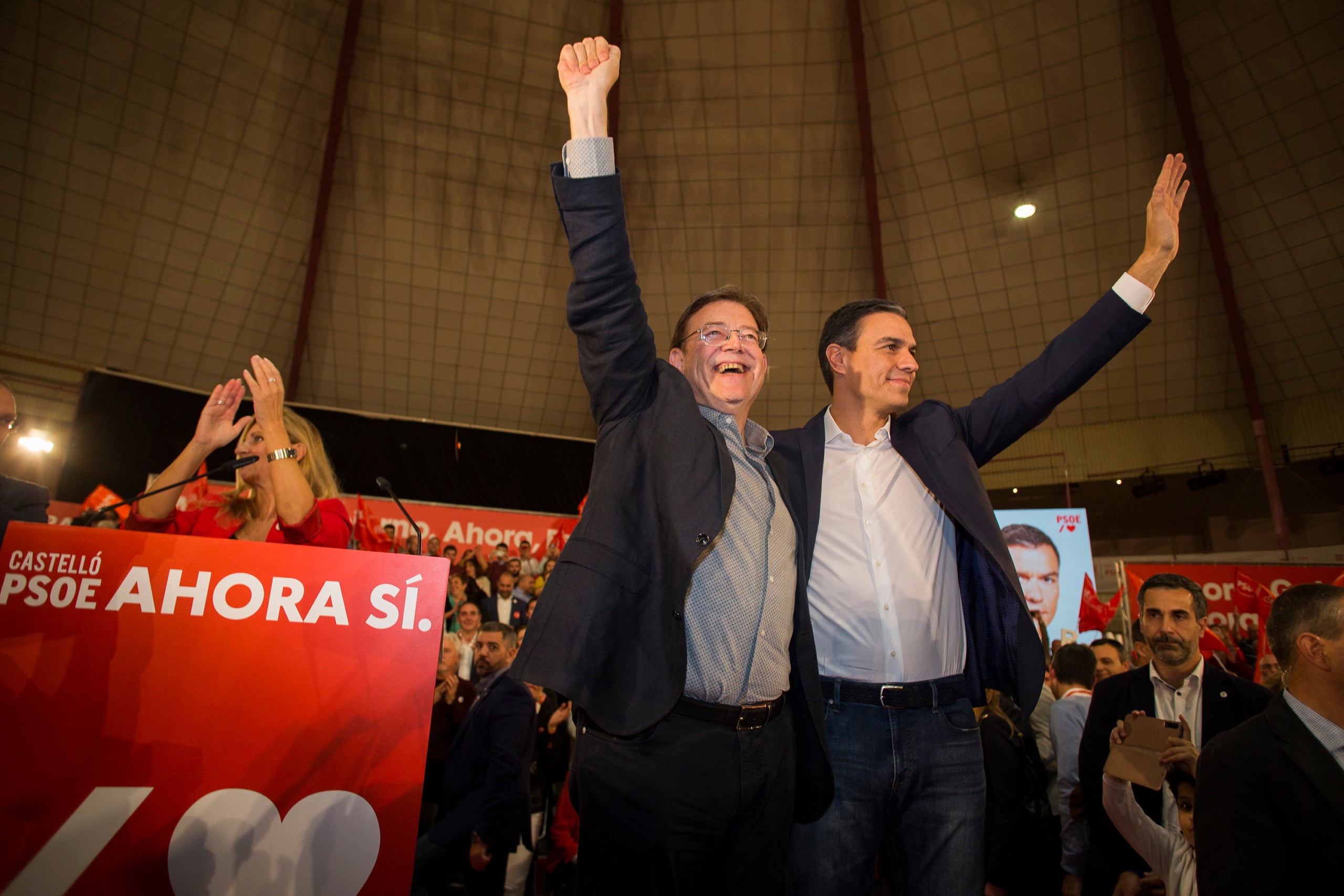 Sánchez ha participat en un míting amb més de 1.200 persones a Castelló. / CARME RIPOLLÉS / Europa Press