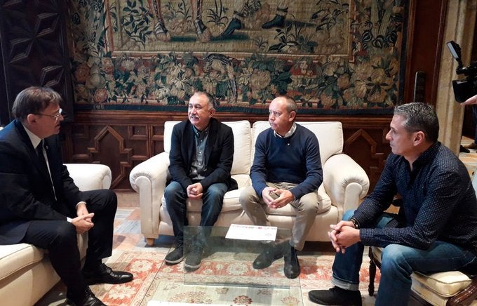 Pepe Álvarez s'ha reunit aquest divendres amb el president de la Generalitat, Ximo Puig. / UGT