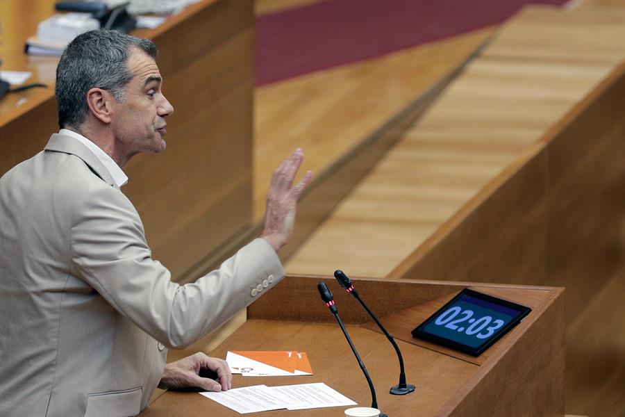 El síndic de Ciutadans a les Corts, Toni Cantó, considera que el que necessita el País Valencià és un finançament autonòmic 'just'. / EFE