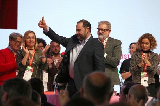 El ministre de Foment en funcions i secretari d'organització del PSOE, José Luis Ábalos, ha participat aquest diumenge en la cloenda del 14é Congrés del PSC. / ELISENDA ROSANAS, ACN