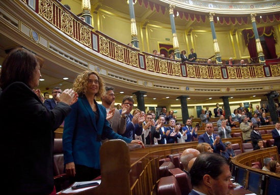 Meritxell Batet serà elegida de nou com a presidenta del Congrés amb els vots del PSOE i de Podem, que ostentaran cinc dels nou llocs de la Mesa. Imatge d'arxiu. / ACN