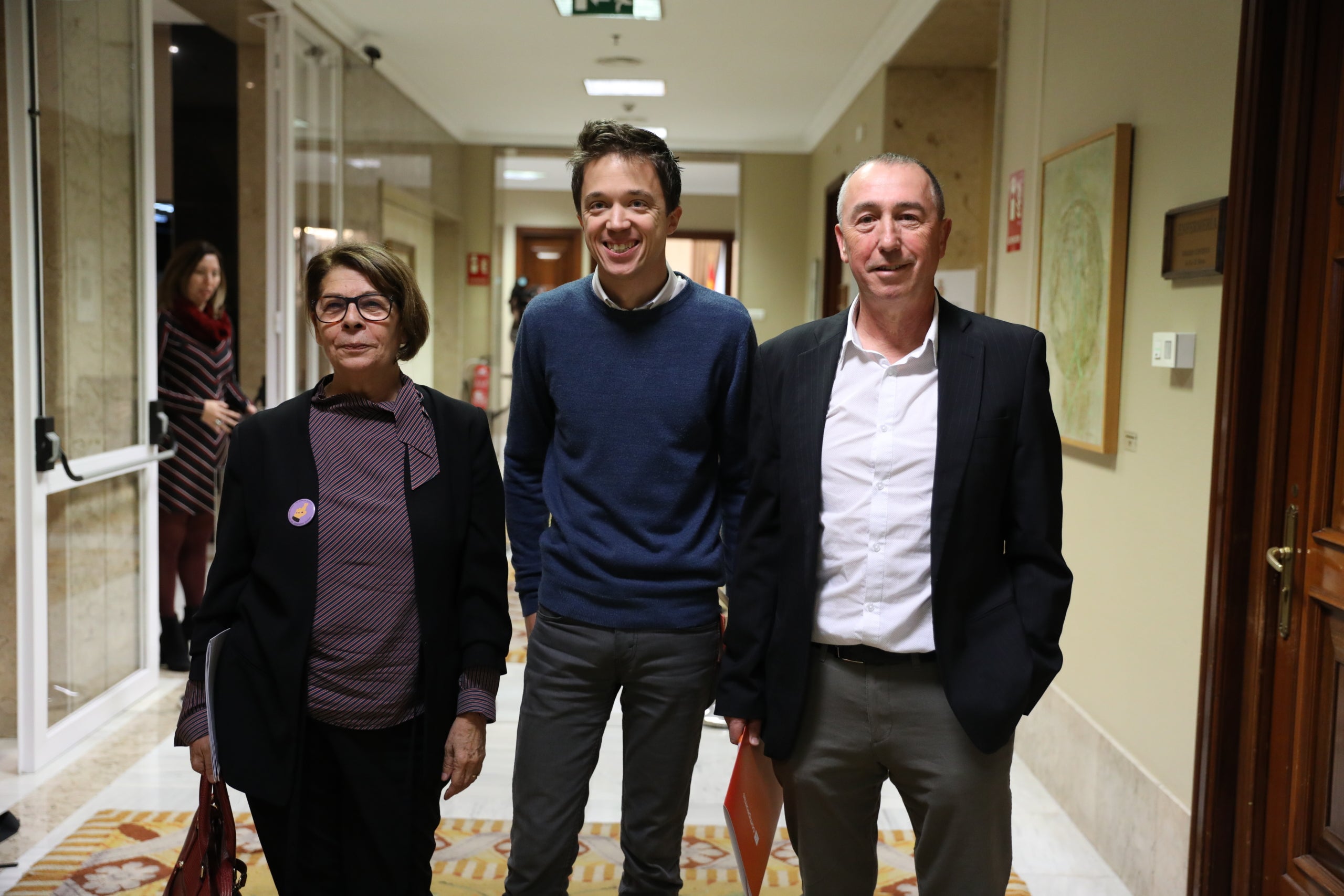 El pla s'ha exposat aquest dimarts al PSOE, aprofitant la reunió d'Adriana Lastra amb Íñigo Errejón i Joan Baldoví. / EUROPA PRESS