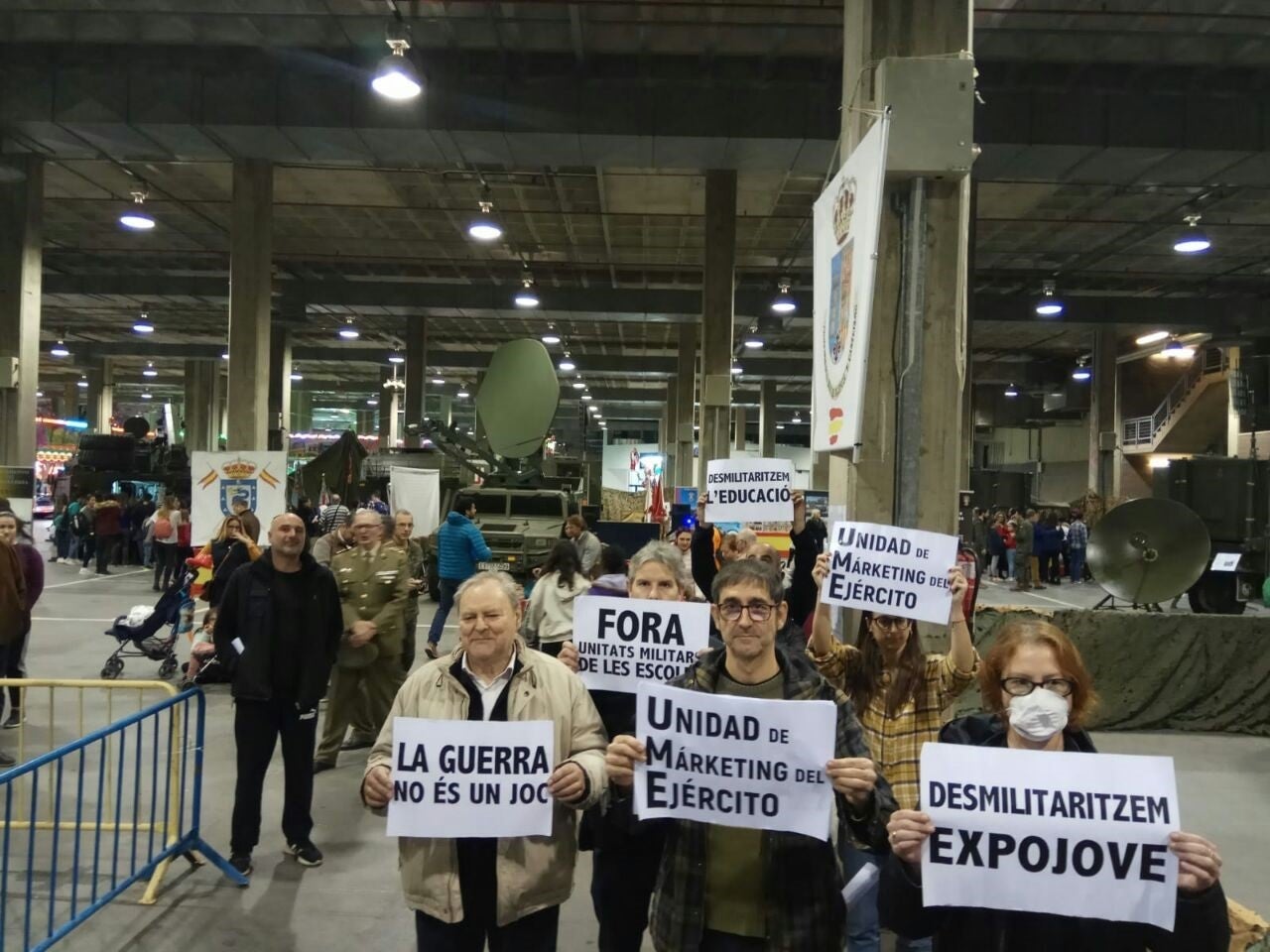 Les associacions antimilitaristes ja van protestar en la passada Expojove. / MOC