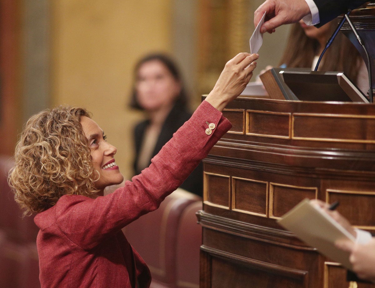 Batet repetirà al capdavant del Congrés amb 166 vots a favor. La segona candidata a la Presidència, la popular Ana Pastor, ha rebut 140 vots. A més, s'han emés 29 vots nuls i 11 vots en blanc. / EDUARDO PARRA, EUROPA PRESS