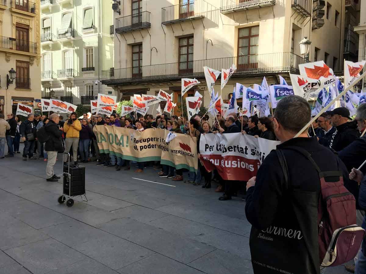 Protesta laboral d'Intersindical en una imatge d'arxiu