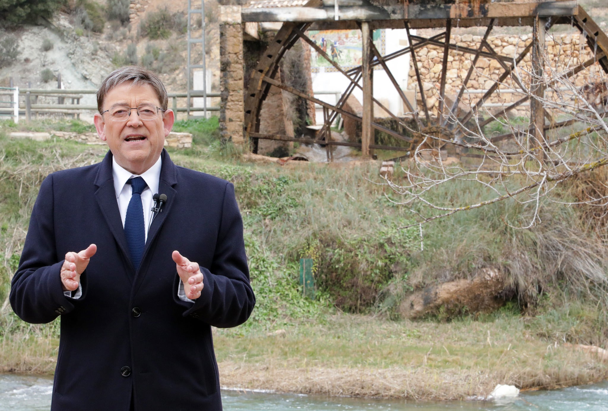 Enguany Ximo Puig ha escollit la Vall del Cabriol com a escenari del missatge de la nit de Cap d'Any. / GVA