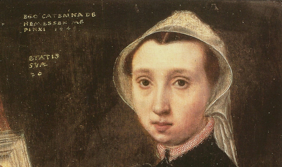 Caterina van Hemessen, 'Autoretrat' (detall), 1548. Museu d'Art de Basilea