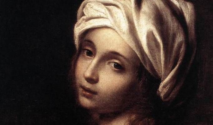 Elisabetta Sirani, 'Retrat de Beatrice Cenci' (detall), 1662