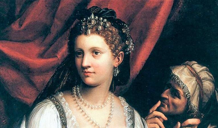 Fede Galizia, 'Judit amb el cap d'Holofernes' (detall), 1596