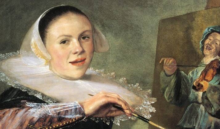 Judith Leyster, 'Autoretrat' (detall) ca. 1630