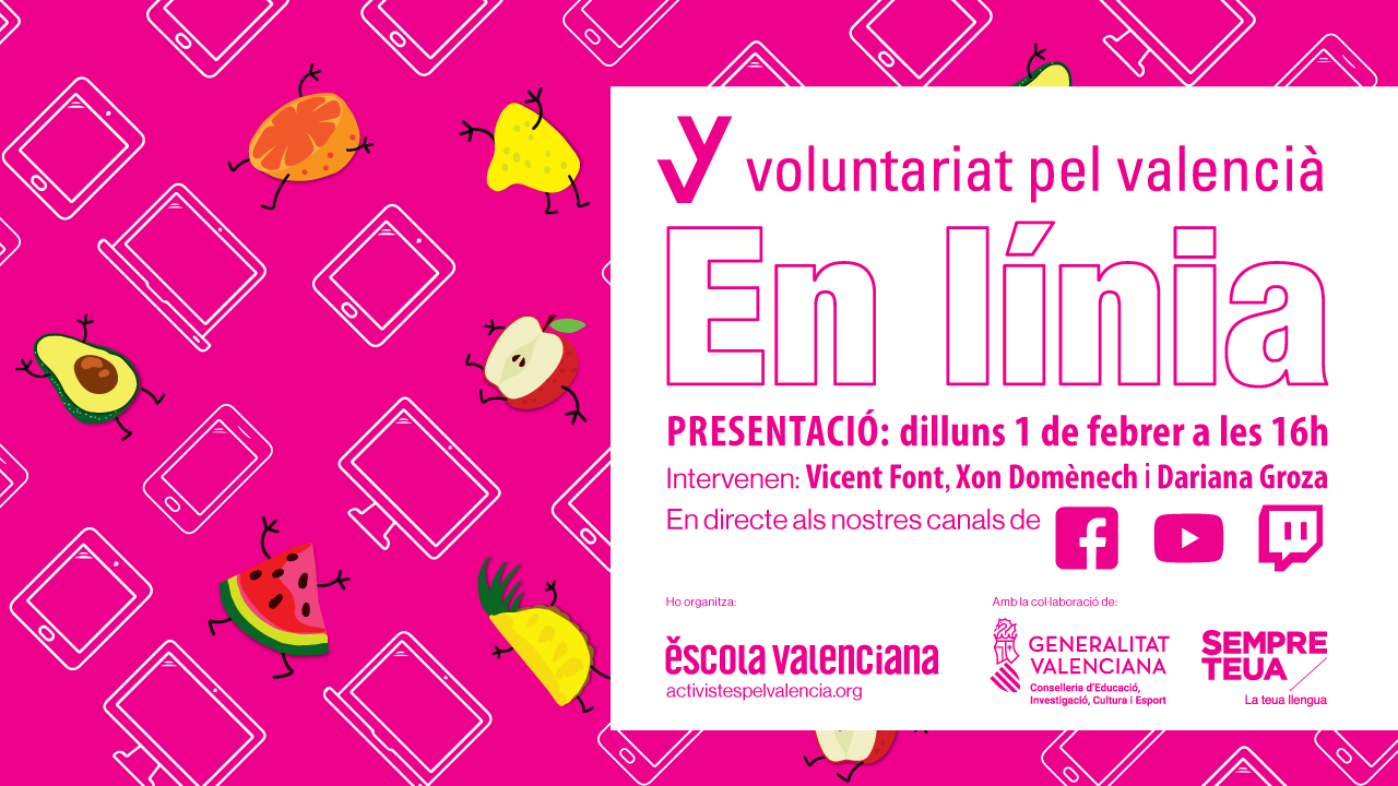Escola Valenciana presenta una nova campanya del Voluntariat pel valencià en línia