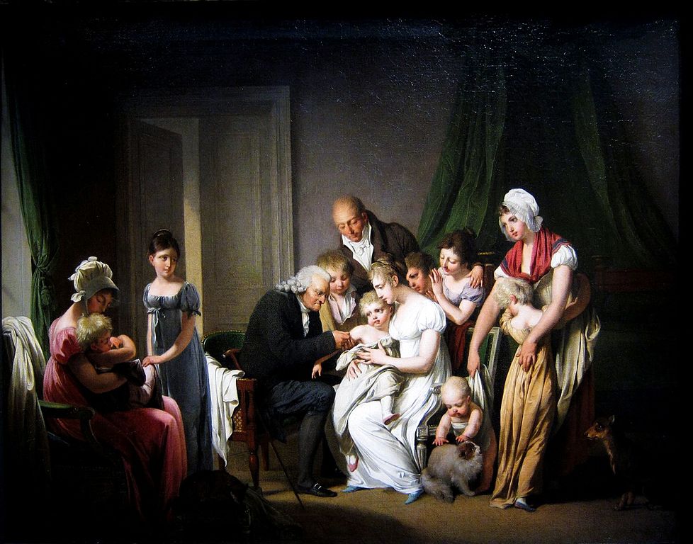 Louis-Léopold Boilly, «Vaccinació contra la verola a París», 1807. Oli sobre llenç. The Wellcome Library, Londres